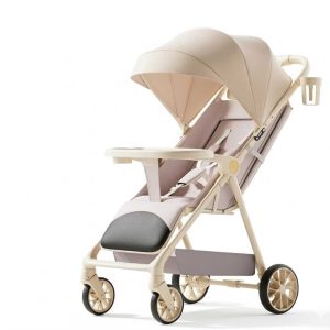 Ultra-Kompakt Sportbabakocsi – Modern Elegancia 3 pontban dönthető kompakt összecsukható pezsgő színben