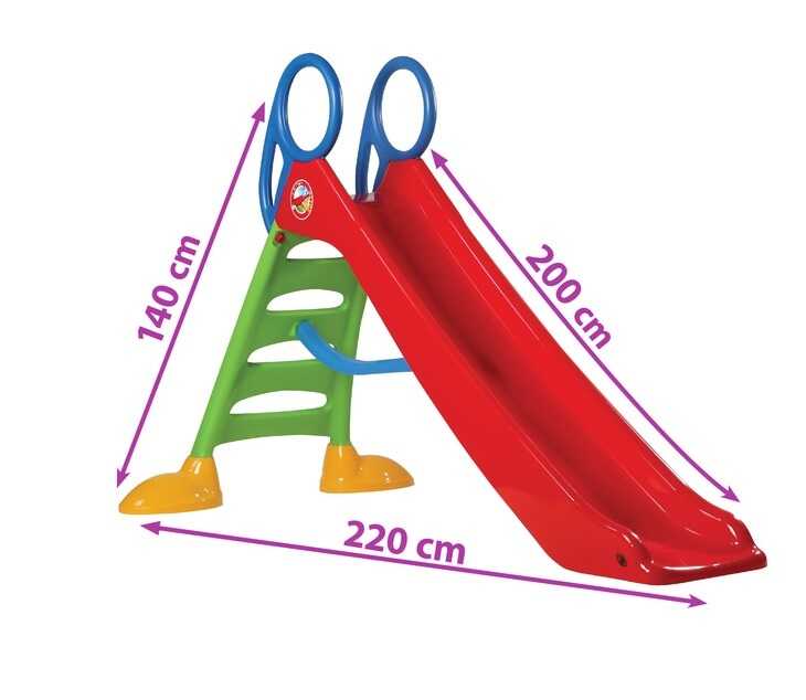 Nagy méretű műanyag kerti csúszda - 220 x 140 x 200 cm. - Image 2