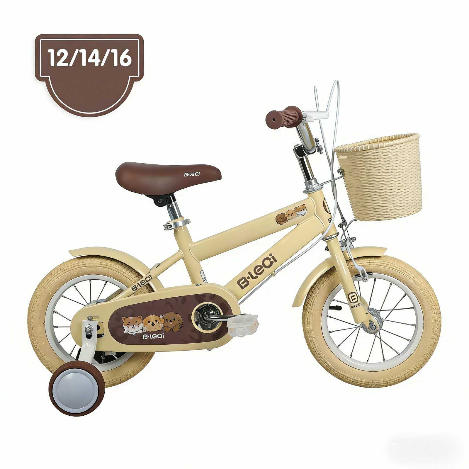 Prémium 12 " gyermek kerékpár kosárral és pótkerékkel