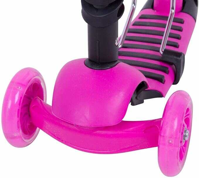 3 az 1-ben katicás gyermek roller ,világító kerekekkel és levehető üléssel , rózsaszín - Image 4