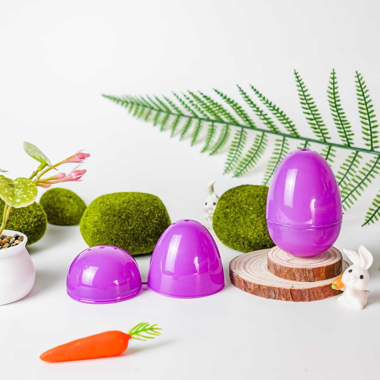 Újratöltető színes műanyag húsvéti tojás 4db/ csomag , 8 cm - Image 6