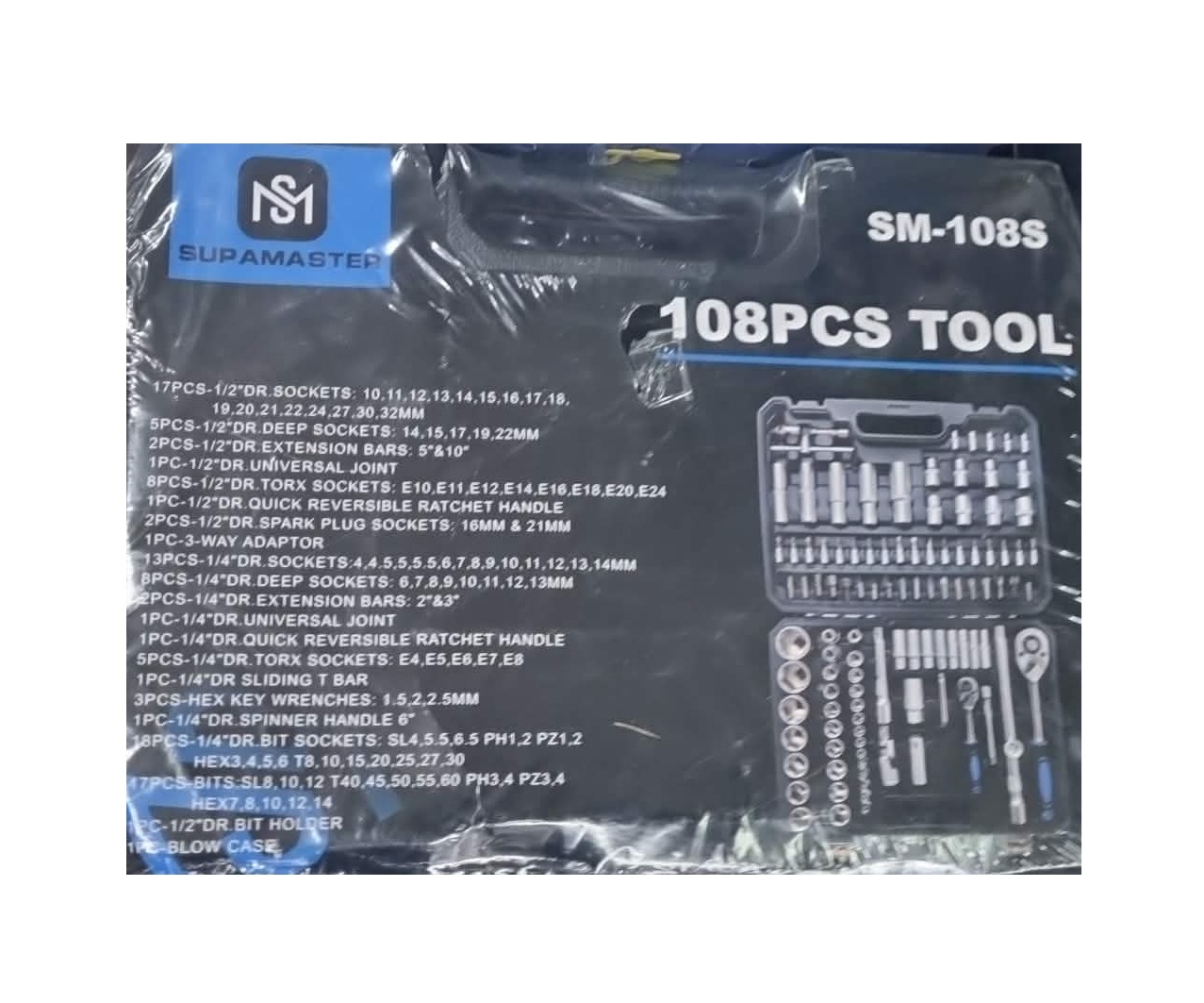 Professzionális Gola Dugókulcs Készlet 108 részes (Cr-V Steel) SM-108S SUPAMASTER - Image 5