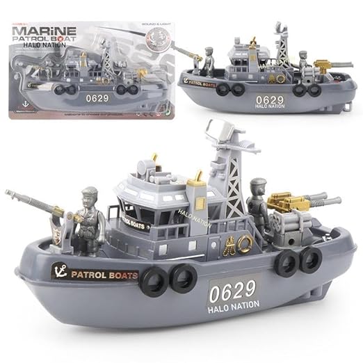 Vízi Rendészeti játék Őrhajó Fény- és Hanghatással - Image 5