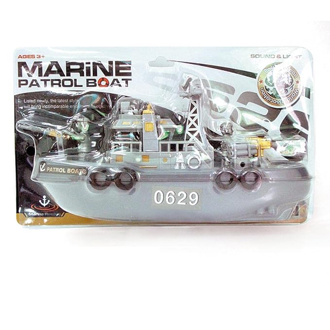 Vízi Rendészeti játék Őrhajó Fény- és Hanghatással - Image 6