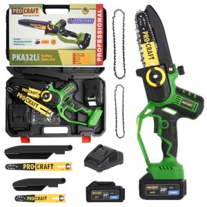 Akkus Kézifűrész 152/203mm 20V (2 Lánccal és Lappal) PKA32Li PROCRAFT