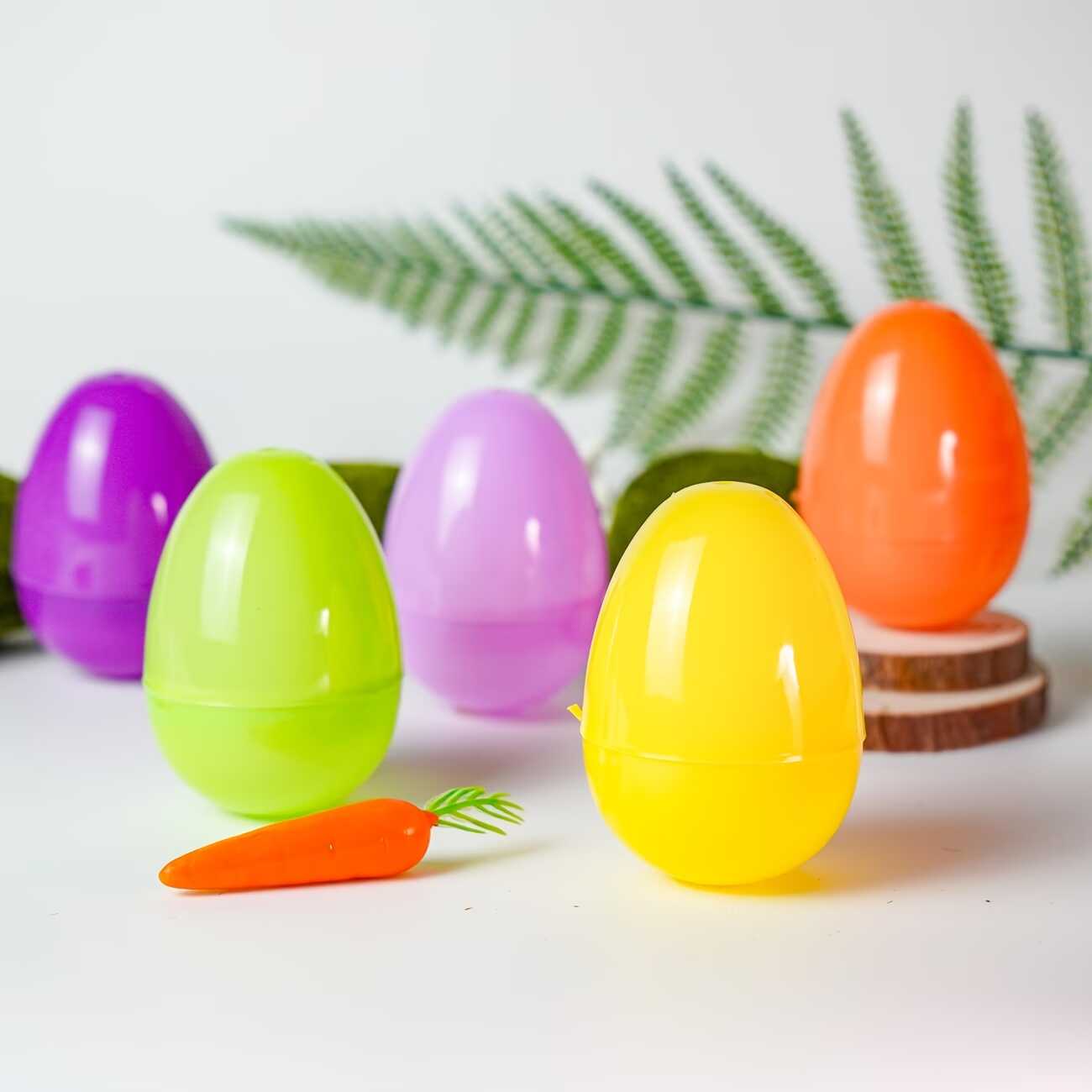 Újratöltető színes műanyag húsvéti tojás 4db/ csomag , 8 cm - Image 7