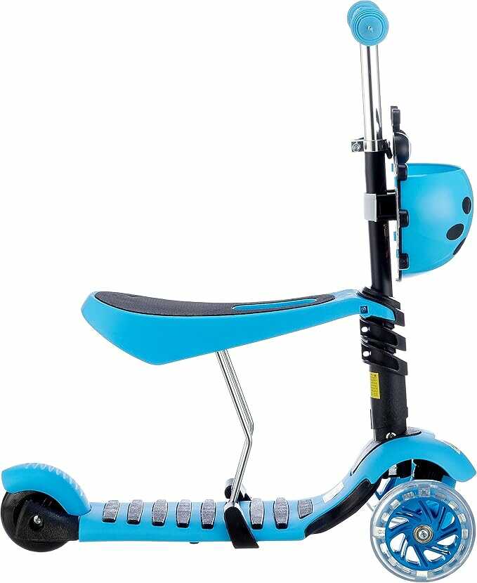 3 az 1-ben katicás gyermek roller ,világító kerekekkel és levehető üléssel , kék - Image 5