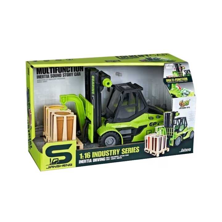 Multifunkciós Ipari Targonca Játékszett Emelhető Villával és Szállítmány tartozékokkal - Image 7