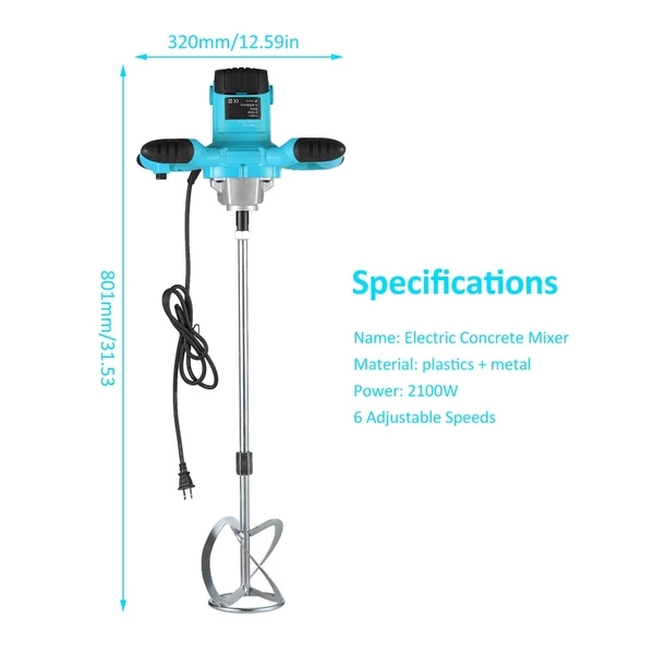 Elektromos Keverőgép - 2 db keverőszárral 3700W Ipari Teljesítmény SM-1020 SUPAMASTER - Image 3