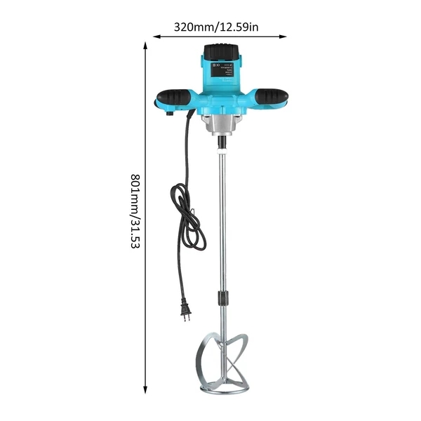 Elektromos Keverőgép - 2 db keverőszárral 3700W Ipari Teljesítmény SM-1020 SUPAMASTER - Image 9
