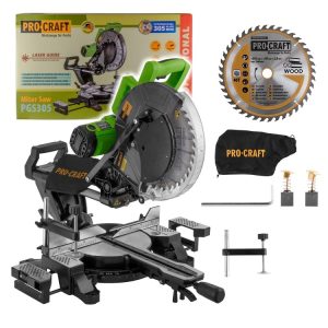 Gérvágó Fűrész 305mm 2000W (Lézer + Porzsák) PGS305 PROCRAFT