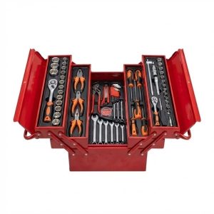 Retro Harmonika Fém Szerszámosláda 168 Részes Készlettel (Összesen 168 db) SM-2168 SUPAMASTER