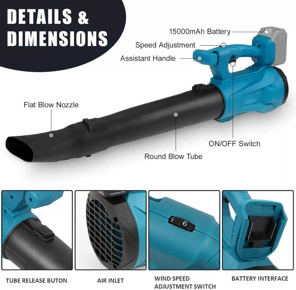 Akkumulátoros Kézi Lombfúvó 20000 rpm (SM-2001) SUPAMASTER - Image 11