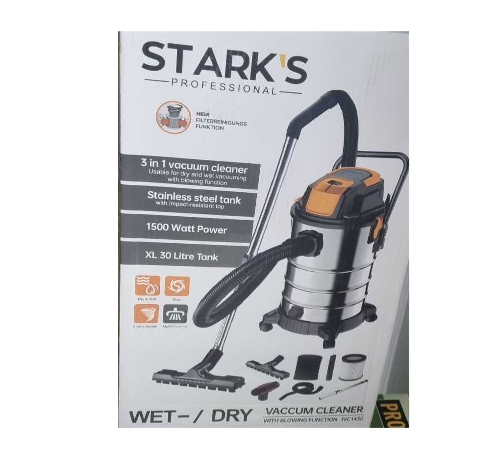 Ipari Száraz-Nedves Porszívó 1500W 30L (3 az 1-ben) IVC1430 STARK'S - Image 2