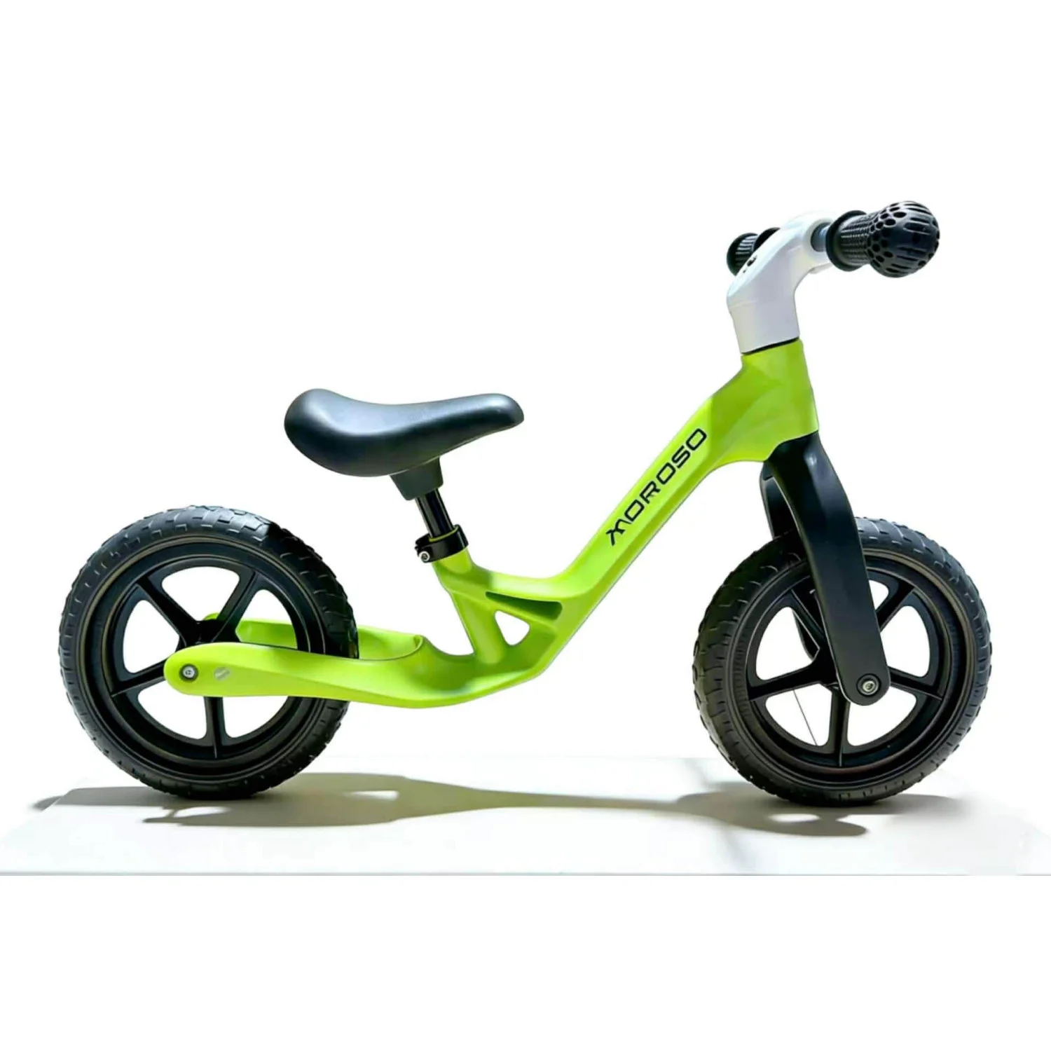 Gyerek futóbicikli 10” – ultrakönnyű tanulóbicikli 2–5 éveseknek, neon zöld – Moroso