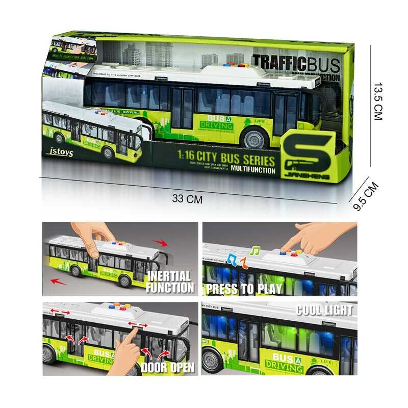 Városi autóbusz fény és hanghatásokkal , 28,5 cm - Image 2