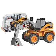 Sárga Építkezési Kotrógép/Markoló Mozgatható Karral