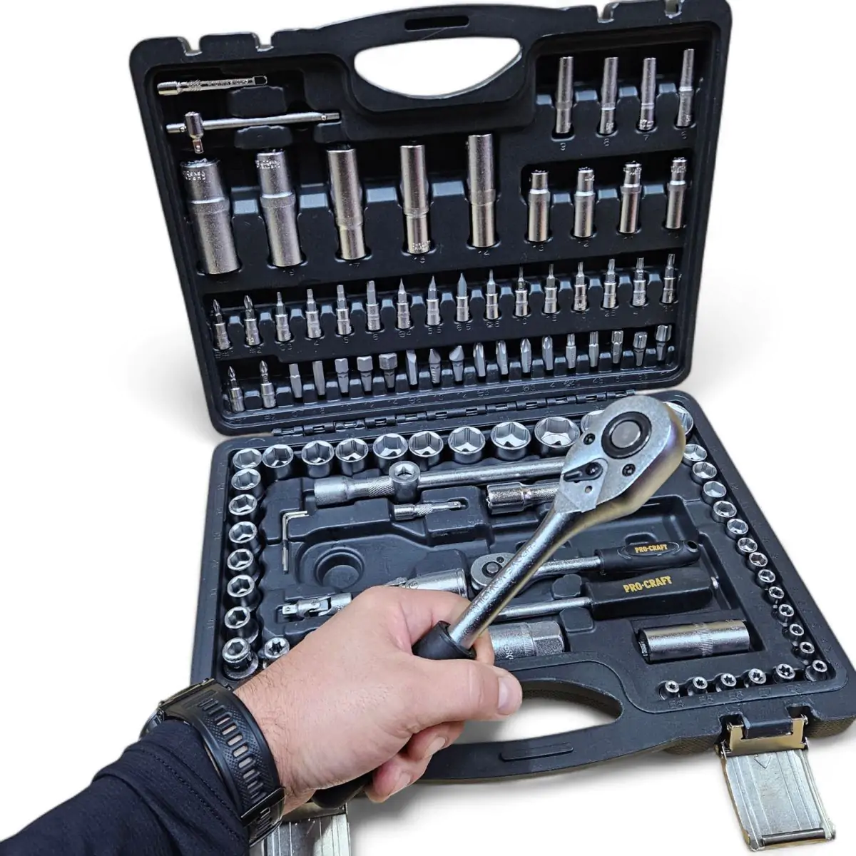 Ipari Dugókulcs és Kéziszerszám Készlet 108 részes (Cr-V Steel) WS-108 PROCRAFT - Image 6
