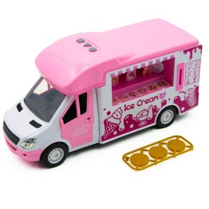 Rózsaszín fagyiskocsi és persely fény és hanghatásokkal , 27x14x9.5cm