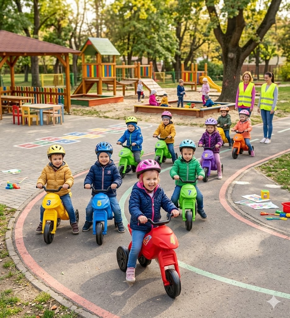 Super Bike 4 Maxi Lábbal hajtatós kismotor , piros , 60×28×48 cm - Image 5