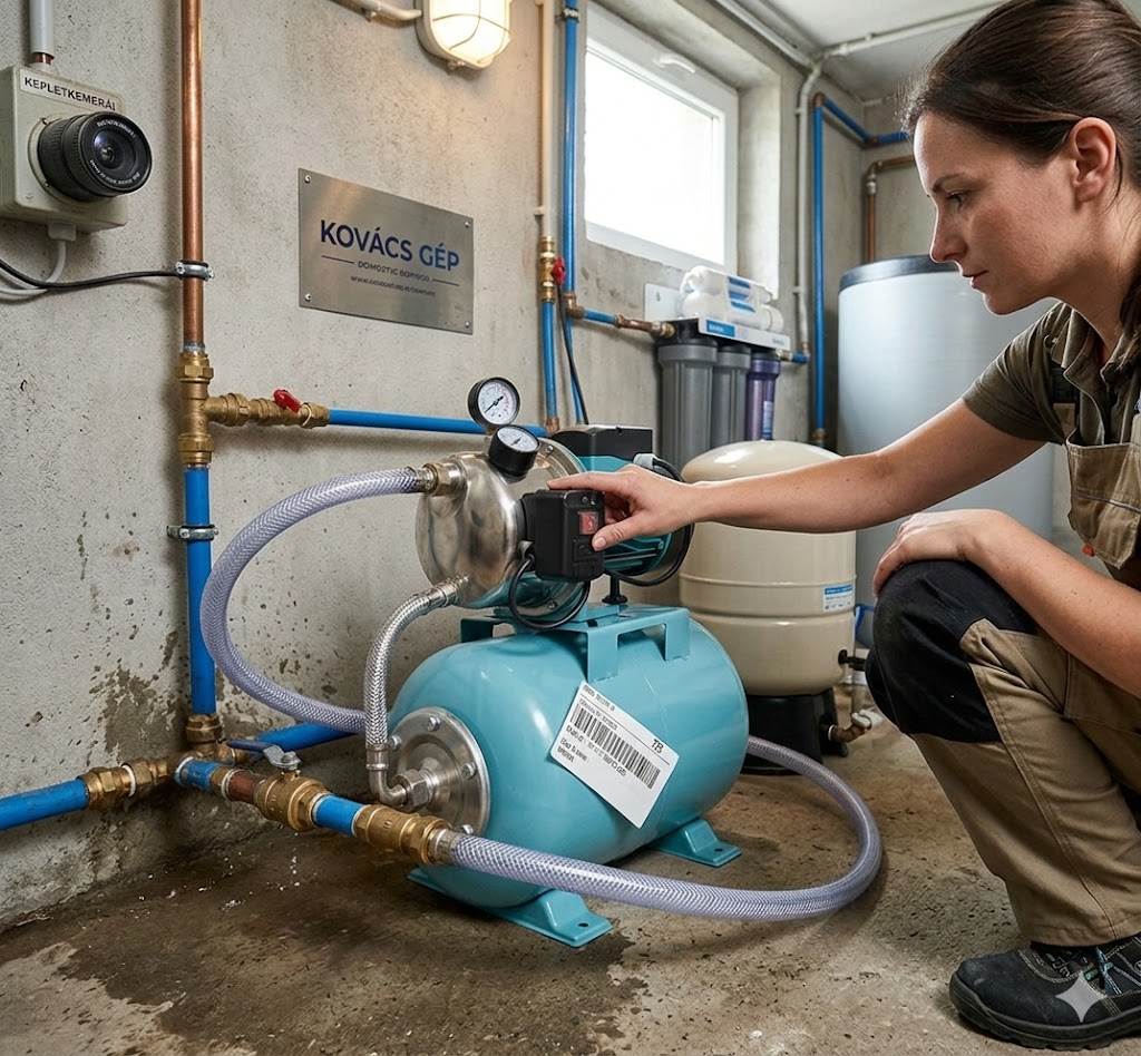 Komplett Házi Vízmű Hidrofor 24L 2HP (60L/min) AUTOJET 100S BROMAN - Image 3