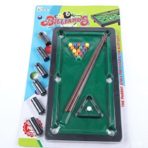 Gyermek Mini billiárd asztal , 17 db gyólyóval és 2 dákóval , 33x26cm