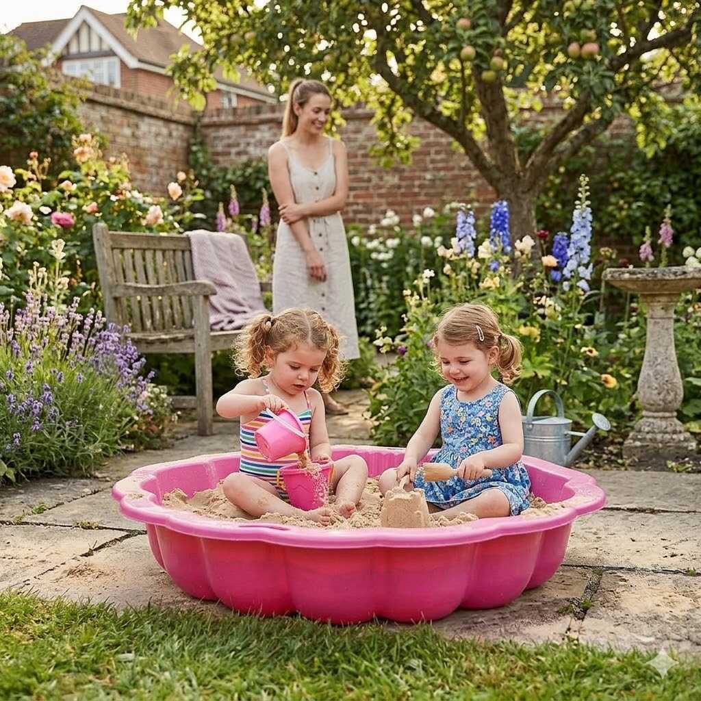 Kagyló homokozó/medence ,rózsaszín 107 cm x 79 cm x 8 cm - Image 2