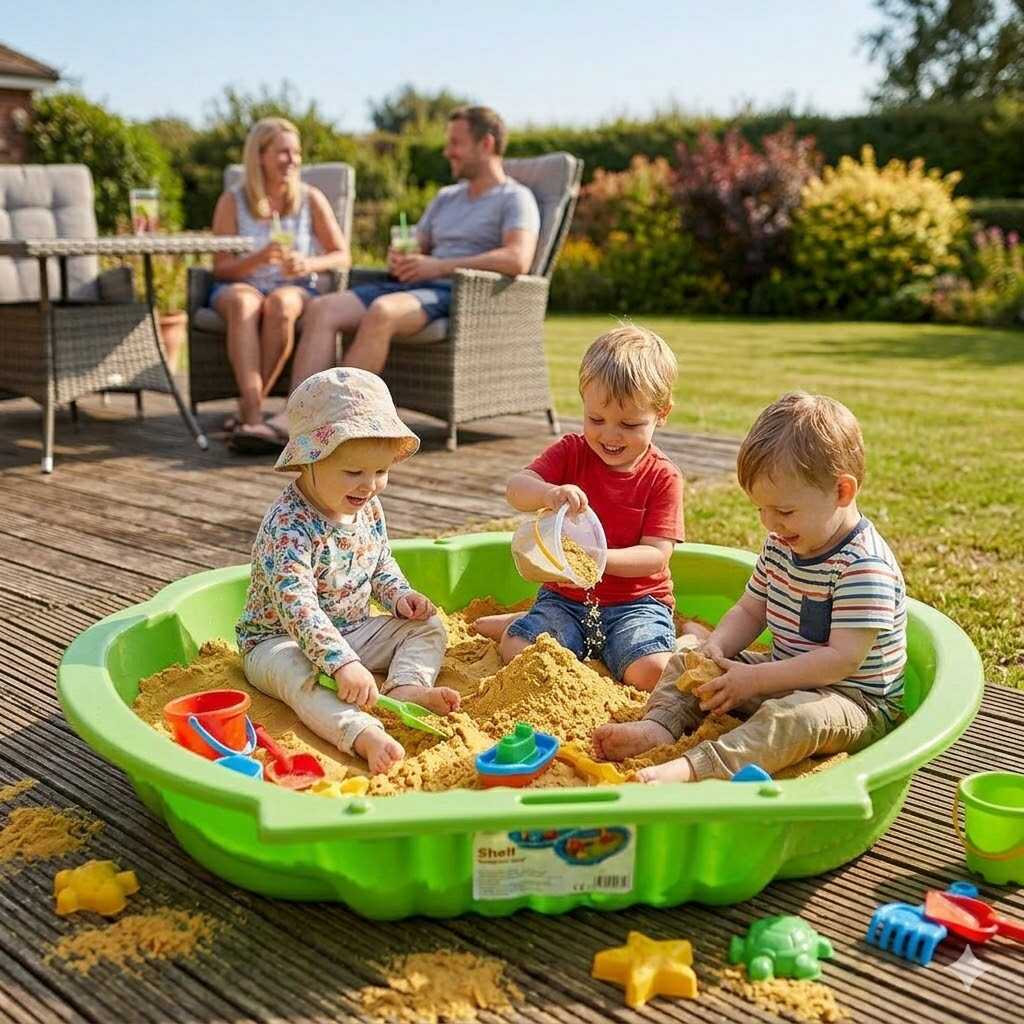 Kagyló homokozó/medence zöld , 107× 79 × 8 cm - Image 4