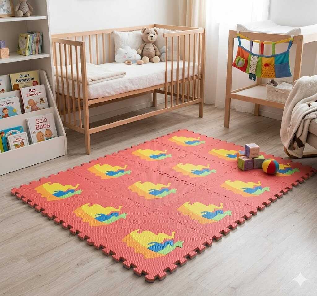 Pihe puha habszivacs szőnyeg gyerekeknek , 10 db -os ,29 ×29×1 cm - Image 2