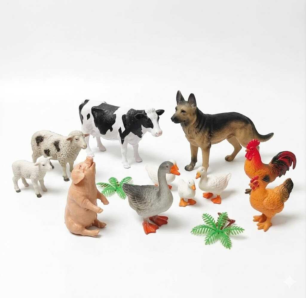 Tanyasi állatfigura készlet kiegészítőkkel, 12 részes Farm Set - Image 2