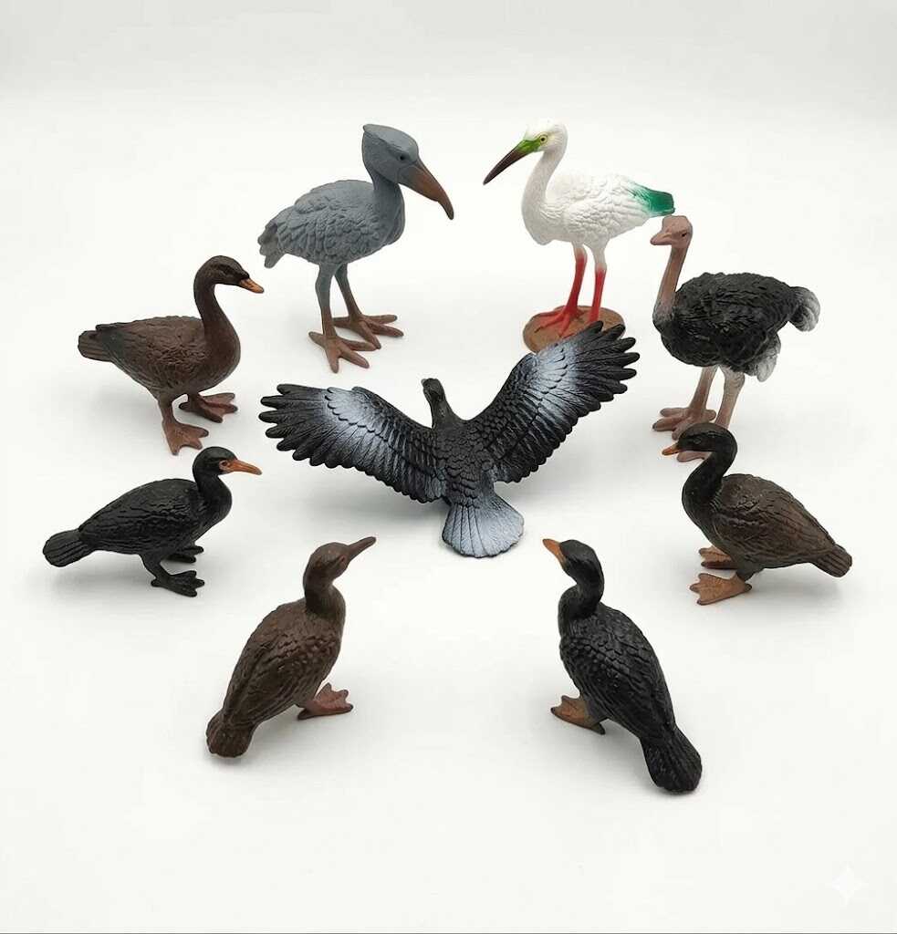 Vízi és erdei madarak figura szett gyerekeknek Birds Animals - Image 2