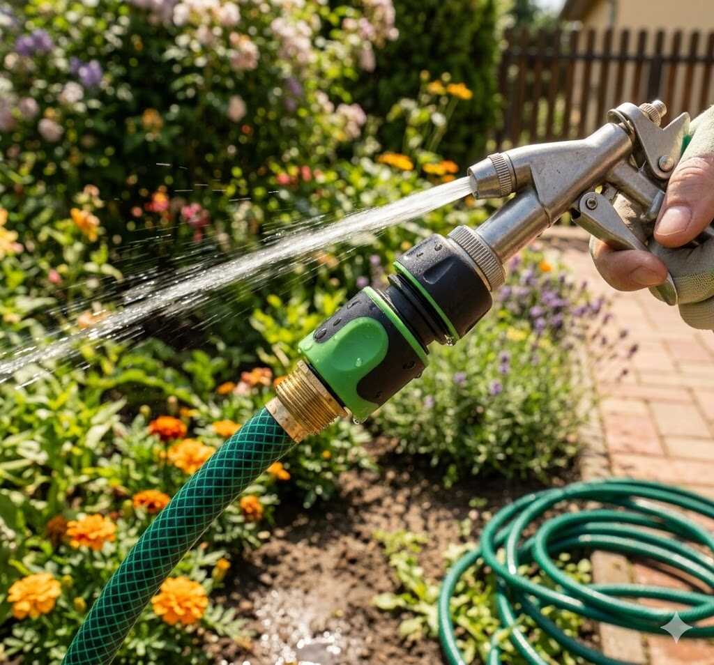 Kerti tömlő gyorscsatlakozó gumírozott markolattal 1/2" Kmt TOOLS - Image 2