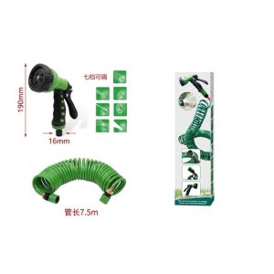 Kerti spiráltömlő készlet többfunkciós locsolópisztollyal 7.5m Kmt TOOLS