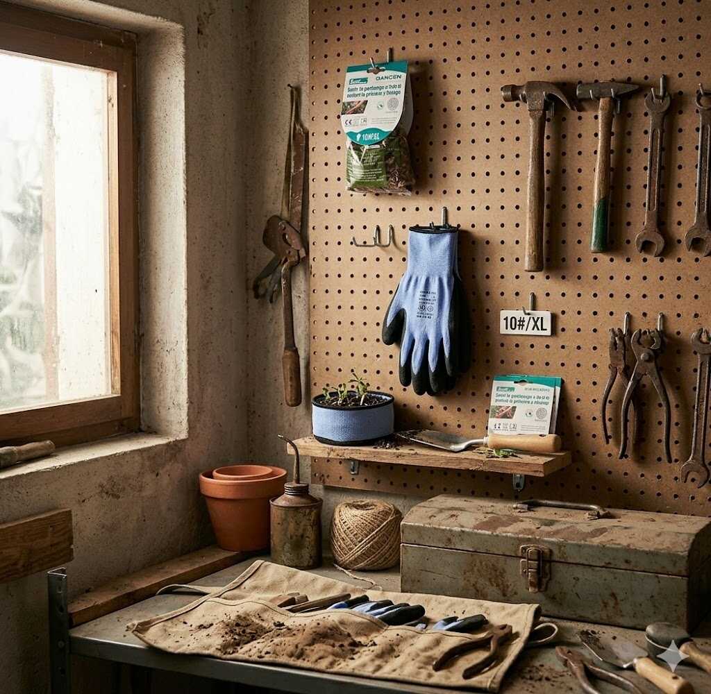 Mártott kerti munkavédelmi kesztyű latex tenyérrel XL-es méret Kmt TOOLS - Image 2