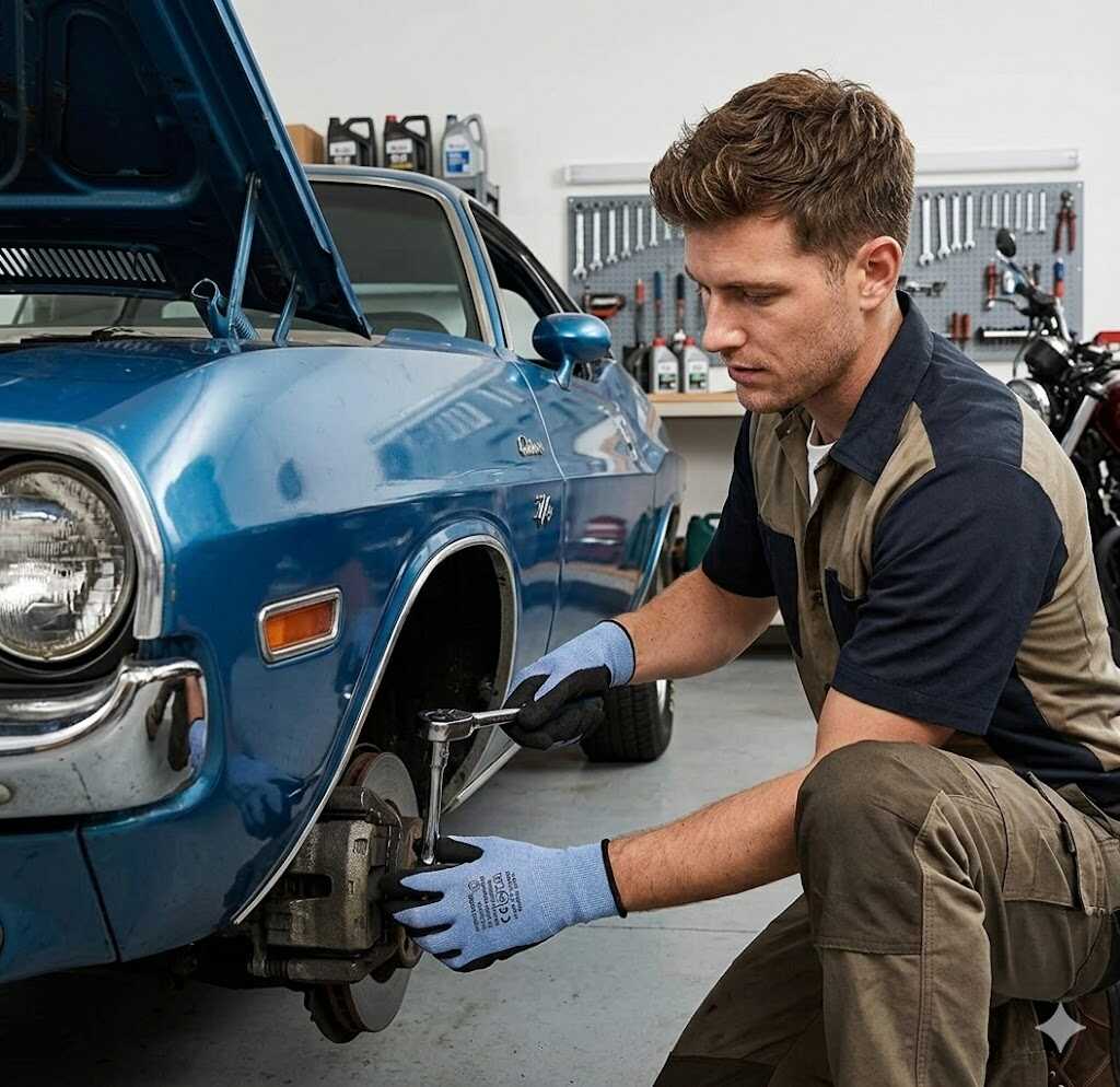 Latexszel mártott csúszásmentes szerelőkesztyű L-es méret Kmt TOOLS - Image 2