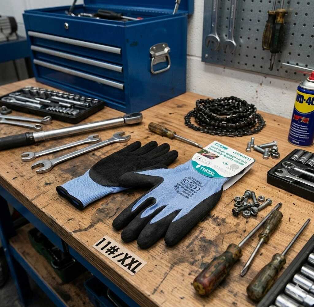 Erősített latex mártott kerti munkavédelmi kesztyű XXL-es méret Kmt TOOLS - Image 2