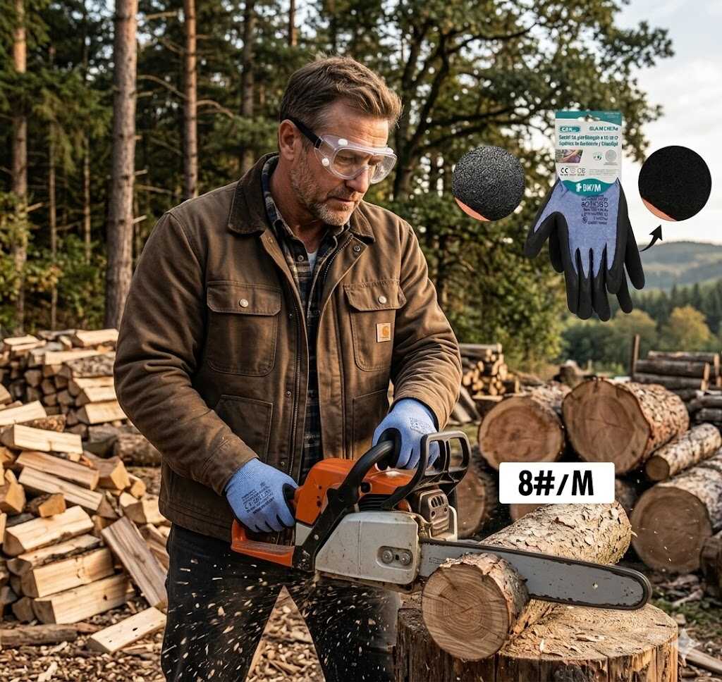 Poliészter alapú mártott védőkesztyű csúszásmentes tenyérrel M-es méret Kmt TOOLS - Image 2