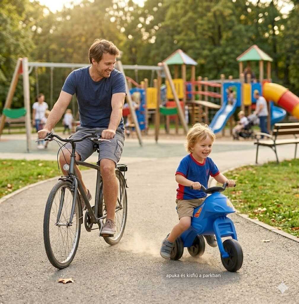 Super Bike 4 Maxi Lábbal hajthatós kismotor , kék , 60×28×48 cm - Image 3