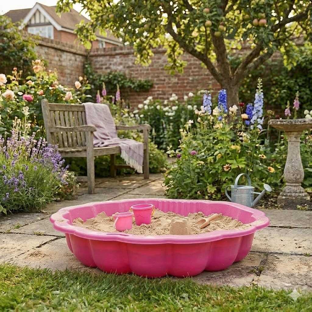 Kagyló homokozó/medence ,rózsaszín 107 cm x 79 cm x 8 cm - Image 3