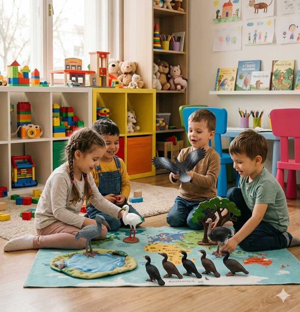 Vízi és erdei madarak figura szett gyerekeknek Birds Animals - Image 3