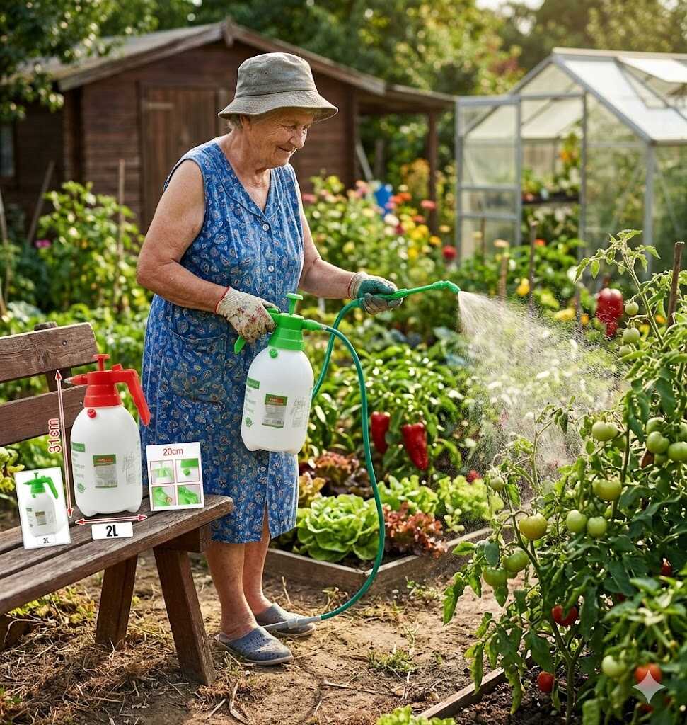 Kézi nyomáspermetező kerti szórófejes flakon 2L Kmt TOOLS - Image 3