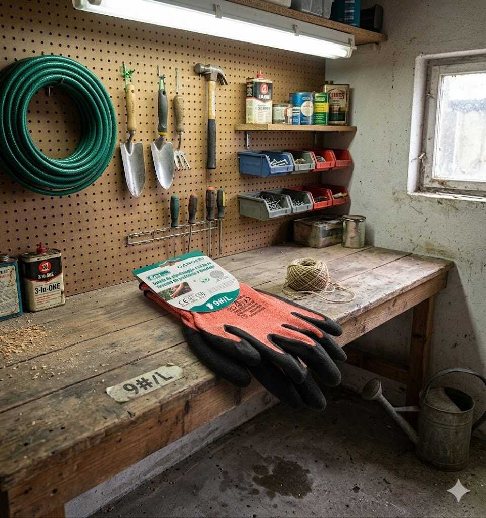 Mártott kerti munkavédelmi kesztyű latex tenyérrel L-es méret Kmt TOOLS - Image 3