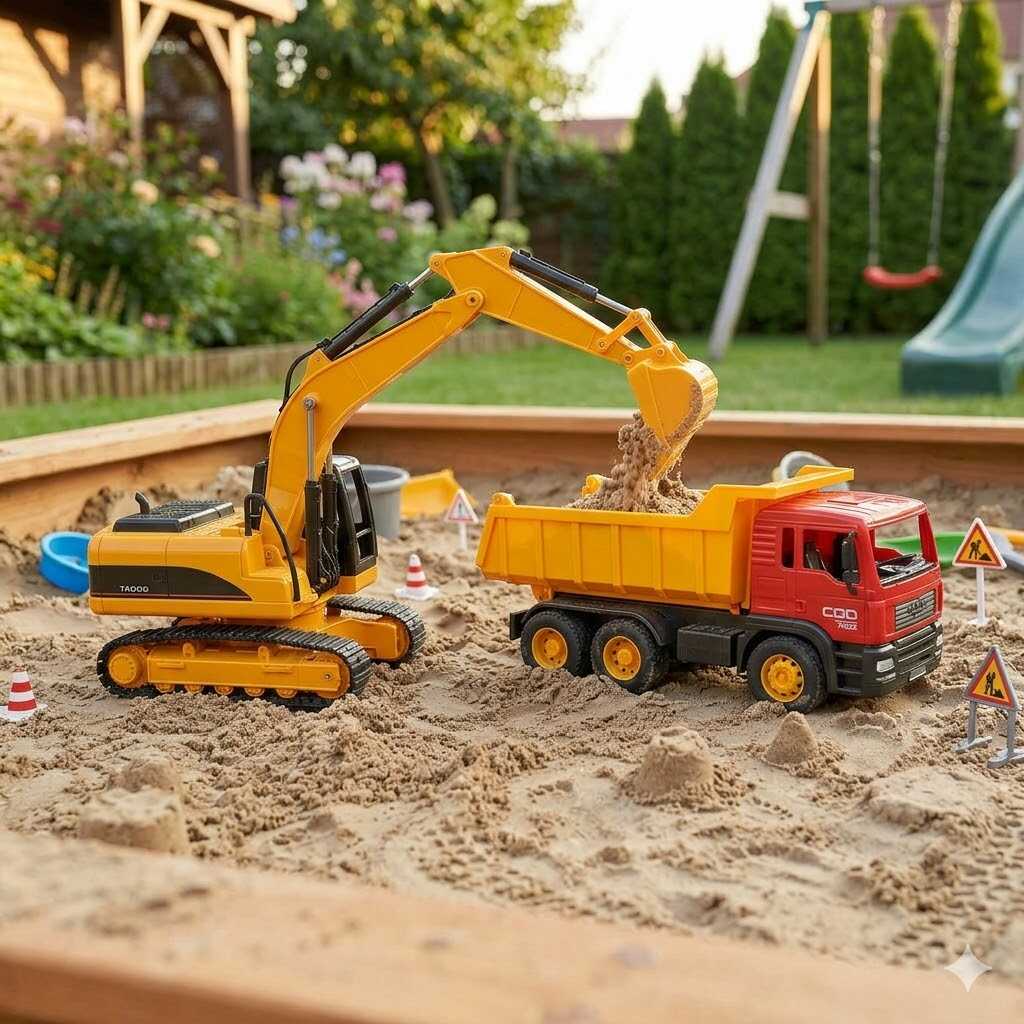 Interaktív Építőipari Rakodógép Mozgatható Emelőkarral és Hanghatásokkal - Image 3