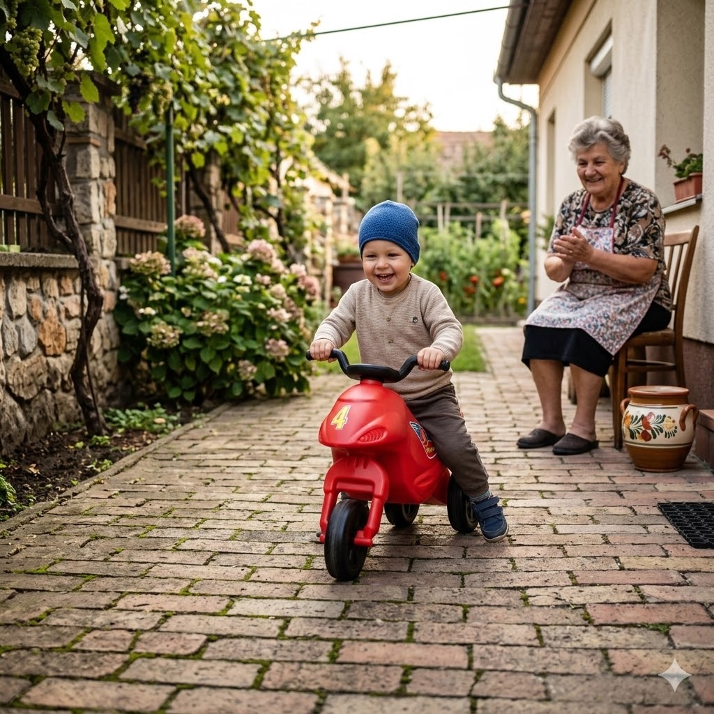 Super Bike 4 Medium Lábbal hajtatós kismotor , piros , 58×28×44 cm - Image 4