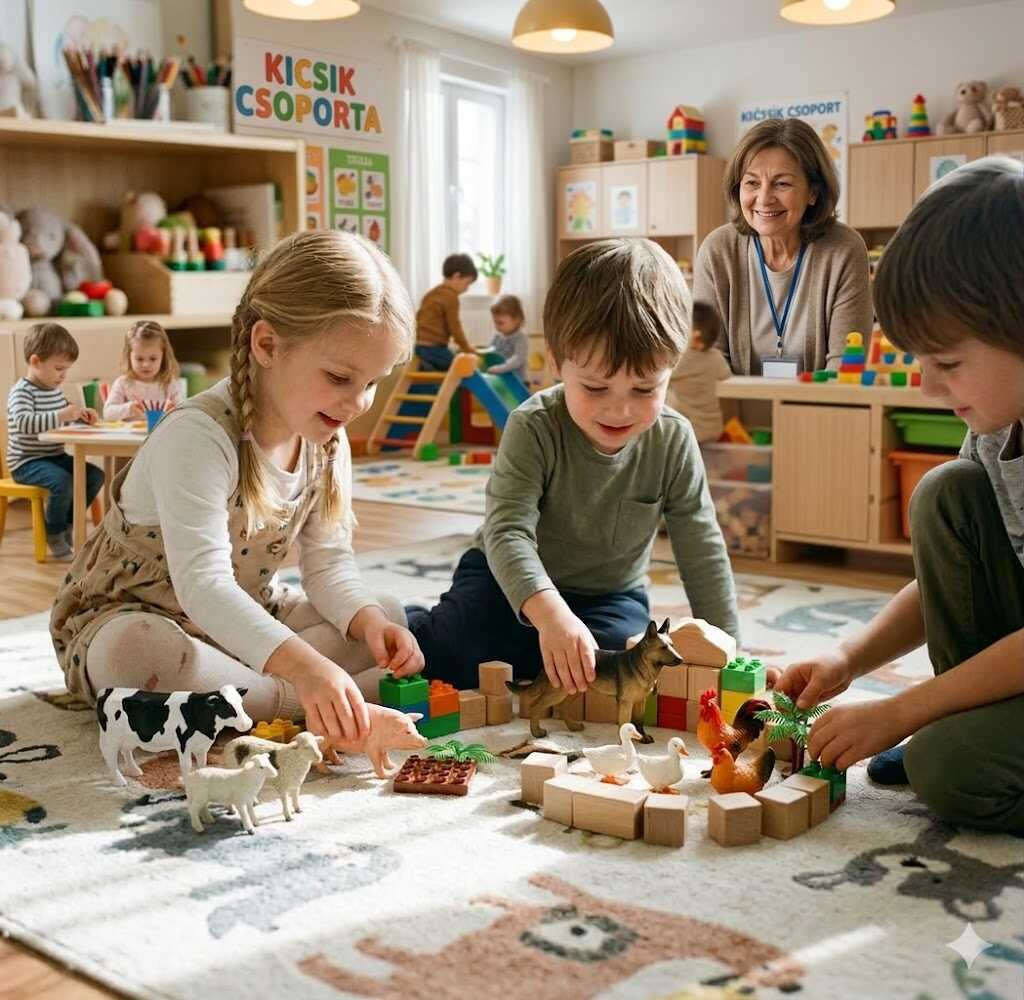 Tanyasi állatfigura készlet kiegészítőkkel, 12 részes Farm Set - Image 4