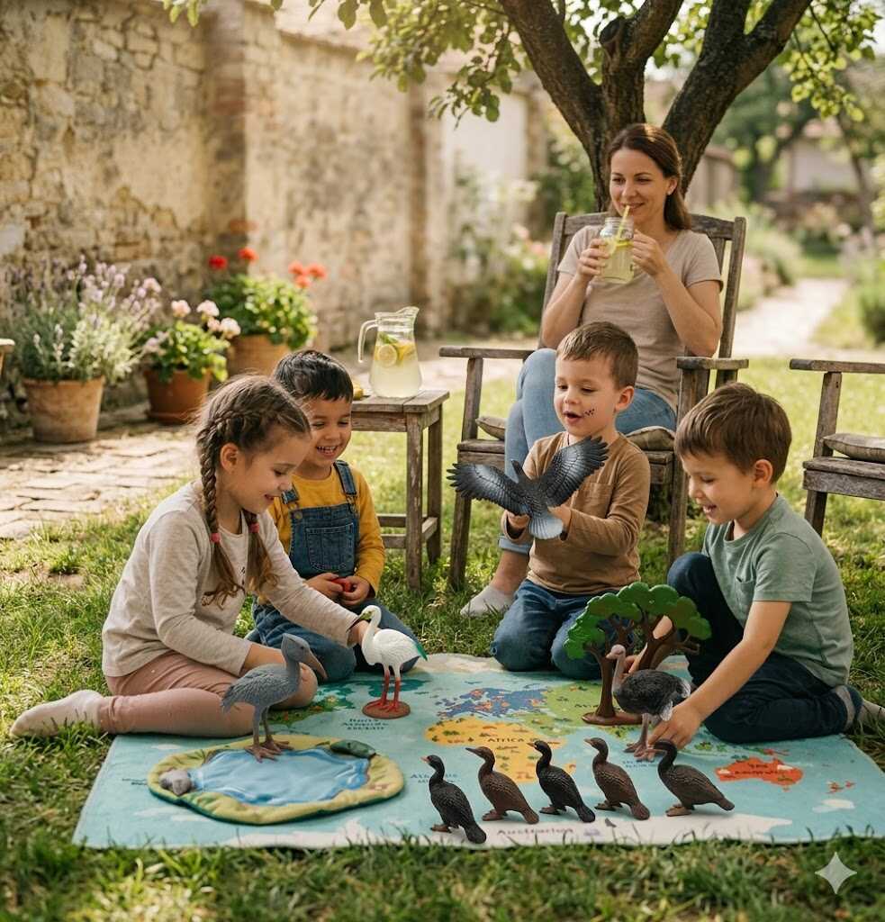 Vízi és erdei madarak figura szett gyerekeknek Birds Animals - Image 4