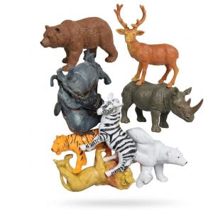 Szafari, erdő és sarkvidék vadállatai játékcsomag Animal World