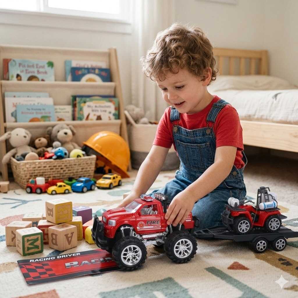 Tűzoltó Off-Road Terepjáró Utánfutóval és Mentő Quad Járművel - Image 5