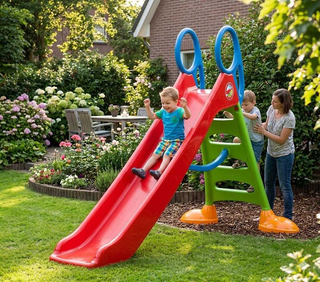 Nagy méretű műanyag kerti csúszda - 220 x 140 x 200 cm. - Image 6