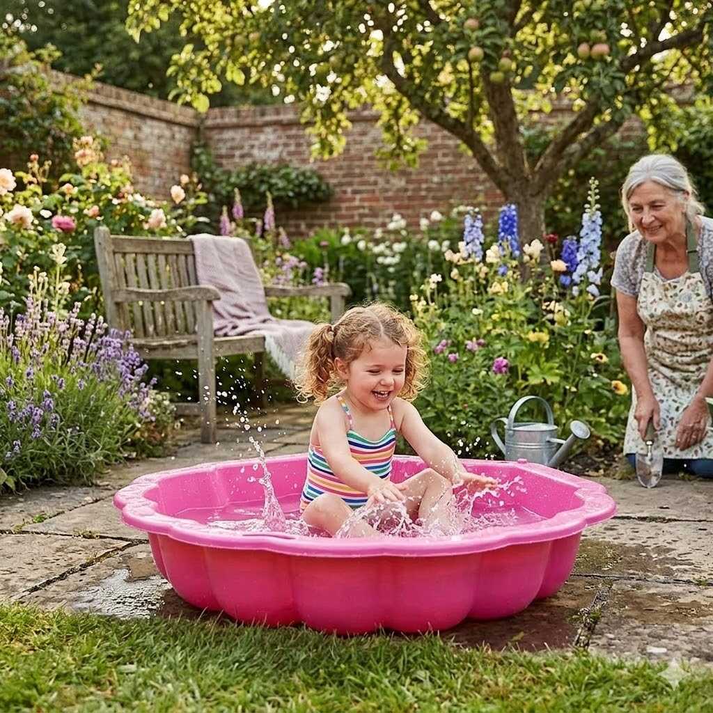 Kagyló homokozó/medence ,rózsaszín 107 cm x 79 cm x 8 cm - Image 4